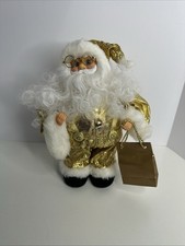 Vintage Wind Up Animated Musical Santa Plays Santa Claus Is Comin To Town Gold picture