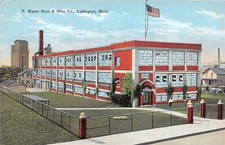 J60/ Ludington Michigan Postcard c1910 F. Mayer Boot & Shoe Factory 22 picture