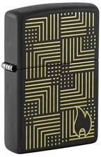 Zippo Zippo Reflection Design Black Matte Laser Engrave 46478 picture