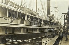 Steamer Headed to San Francisco Astoria OR c1910's Clatsop Co RPPC Postcard COPY picture