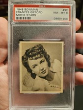 PSA 8 1948 Bowman Frances Gifford Movie Stars #32🔥POP 7🔥CRAZY CLEAN🔥VINTAGE🔥 picture