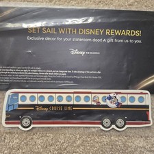 DISNEY CRUISE LINE GROUND TRANSPORT EXCLUSIVE BUS DOOR MAGNET DCL NEW & SEALED picture
