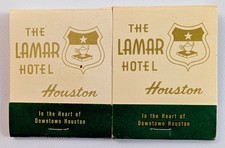 Vintage Lamar Hotel Houston Texas Matchbooks Lot of 2 Downtown Hotel Matches picture