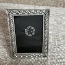 Elias Artmetal Picture Frame 2x3 Picture & 3x4 Frame Pewter Silver Easel 1992 picture
