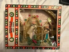 Vintage 1960s King Imports Christmas Shadow Box Wall Art Wall Art Made In Japan picture