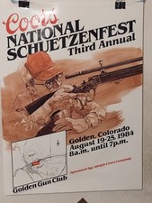 Coors Schuetzenfest Poster 1984 Original NOS Third Annual Golden Colorado 18x24 picture