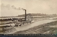 Dredging Canal Phoenix NY c1915 RPPC Photo Postcard COPY picture