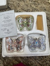 three bradford lena liu butterflies ornaments  picture