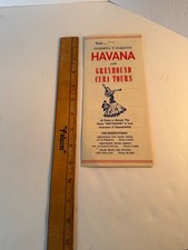 VINTAGE GREYHOUND TRAVEL  BROCHURE HAVANA CUBA ILLUSTRATED picture