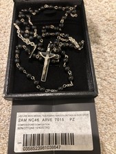 DOLCE AND GABANNA ROSARY BEADS NECKLACE CRUCIFIX NEVER WORN VINTAGE picture