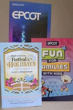 Disney Epcot Festival of the Holidays 2024 Passport, families guide park Map NEW picture