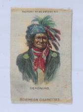 c1910's S67 Sovereign Tobacco Silk - American Indian Portrait Series - Geronimo picture