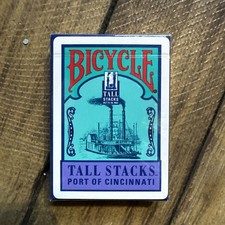 1992 Bicycle Tall Stacks Port of Cincinnati Playing Cards New Sealed river boat picture