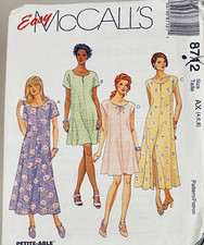 Easy McCall's Pattern 8712 Sz 4-8 Petite Adj Flared Dress Length & Sleeve Choice picture