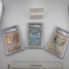 1999 POKEMON FOSSIL LEGENDARY BIRDS MOLTRES ZAPDOS ARTICUNO CGC 7.5, 7, 6.5 picture
