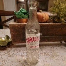 EXTREMELY RARE THRILL BEVERAGES ACL SODA BOTTLE ALTON ILLINOIS  picture