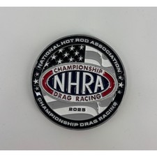NHRA Championship Drag Racing Commemorative Coin Silver Black Red Blue White picture