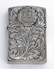 Vintage PERU Sterling Silver 925 Case - No Lighter Insert - Signed A GARCIA picture