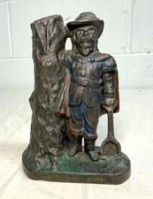 Rare Antique 1901 Cast Iron Captain Kidd Ives, Blodgett & Clapp Still Coin Bank picture