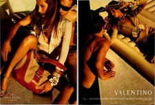 2000s • VALENTINO print ad • Y2K Fashion 2005 • Red Handbag ADS.45 picture