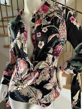 Just Cavalli by Roberto Cavalli Vintage Orchid and Pineapple Pattern Blouse picture