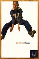 1998 GAP Kids Print Ad/Poster Fleece Jeans Apparel Clothing Fashion Pop Art 90s picture