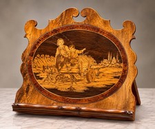 Antique 19th C Italian Sorrento Marquetry Book Stand Victorian Inlaid Wood picture
