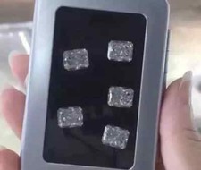0.50 Ct Size 5 Pcs Natural Radiant Cut White Diamond D Grade VVS1 + 1 Free Gift picture