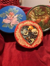 Lot Of 3 VTG Tins Kelsey Danish Butter Helen Harrison Candy Valentine Chocolate picture