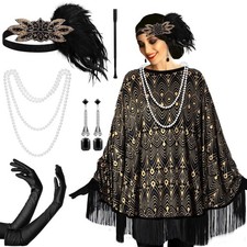 1920s Flapper Costume for Women Black Fashion picture