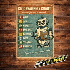 Vault Tec Video Game Style Metal Sign Retro Gamer Room Wall Art Plaque picture