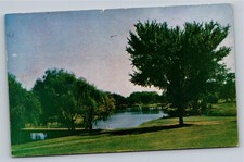 1956 Fort Leavenworth Golf Course Postcard with Merritt Lake Kansas picture
