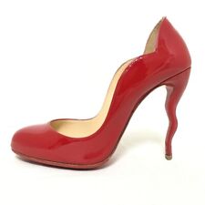 Auth CHRISTIAN LOUBOUTIN - Red Patent Leather Women's Pumps picture