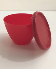 Tupperware Red Multi use Storage 12oz Bowl with red Lid 148-28 picture