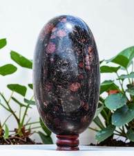 Rare 10kg+ Garnet in Astrophyllite Lingam Masterpiece Luxury Gallery Sculpture picture
