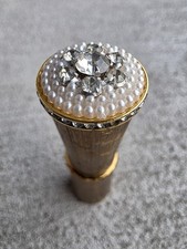 Vintage Revlon Lipstick Case #586 – With Rhinestones & Faux Pearls – 1950s picture