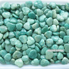 1/2lb 12-18PCS Natural Amazonite Crystal Bulk Heart Stones Mineral Reiki Healing picture