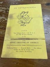 1957 Krewe of Greeters  New Orleans Mardi Gras Program Ball Roosevelt Hotel picture