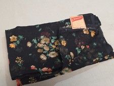 VTG Kanebo Japanese Sheer Voile Fabric 2.5 Yds 41x92 Floral Daisy Remnant Tag picture
