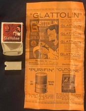 Antique 1910s Glattolin Collar Wax Remedy To Improve Temper 👔 Unopened Box picture