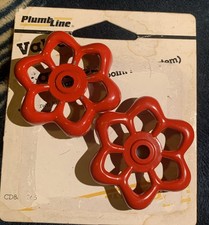 2 x Red Universal Valve Lawn Faucet Handles NEW 2” Each picture