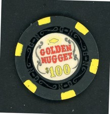 Pristine $100 Golden Nugget Las Vegas, Nevada Casino Chip picture