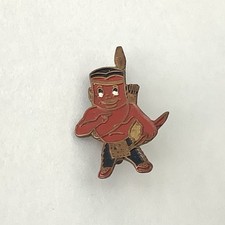 VTG 1930s-40s Enamel Pin Little Hiawatha Style Cartoon Native American Indian picture