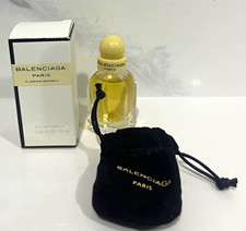 Balenciaga Paris Eau de Parfum Miniature 0.25 fl oz 7.5 ml w/ Box & Pouch Rare picture
