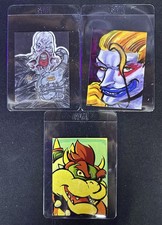 BAM Gamer Villain Fan Art Card Lot Bowser Nemesis Handsome Jack LE picture