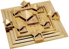 Brass Navgrah Pyramid Yantra in Golden & 9 inch Best Vastu Gift picture
