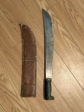 Legitimus Collins Co. Made In USA No.127 Machete  Leather Handle LL Bean sheath picture