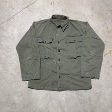 Vintage 1940s WW2 Military Army Jacket HBT 13 Star Field Jacket Size 36r Stencil picture
