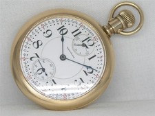 VERY RARE 16S WALTHAM 23 JWL VANGUARD WIND INDICATOR RAILROAD GF WATCH, RUNNING picture