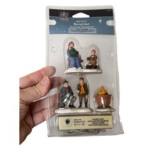Carole Towne Lemax bonfire, battery operated village set, New picture